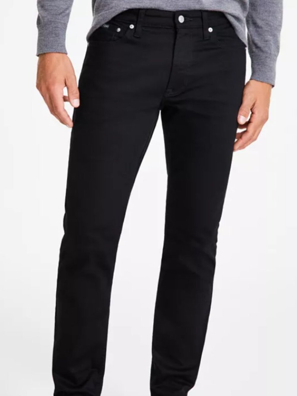 Calvin Klein Men's Classic Black Straight Jeans - 34/32